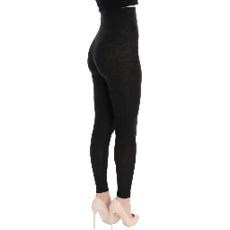 Gray Cashmere Stretch Tights