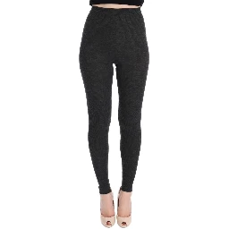 Gray Wool Stretch Tights