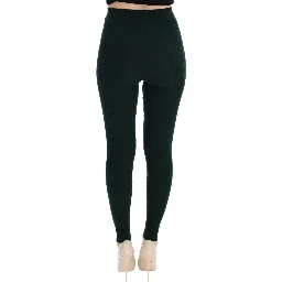 Green Wool Stretch Tights