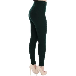 Green Wool Stretch Tights
