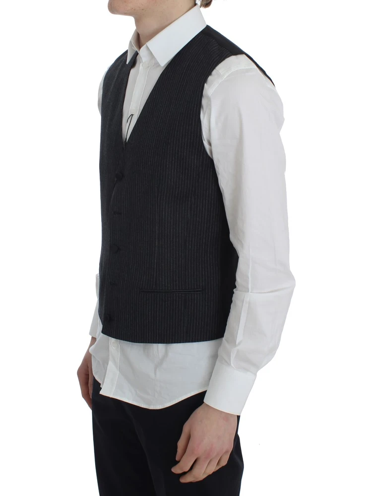 Gray Striped Formal Vest alternative
