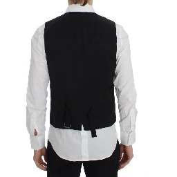 Gray Striped Formal Vest