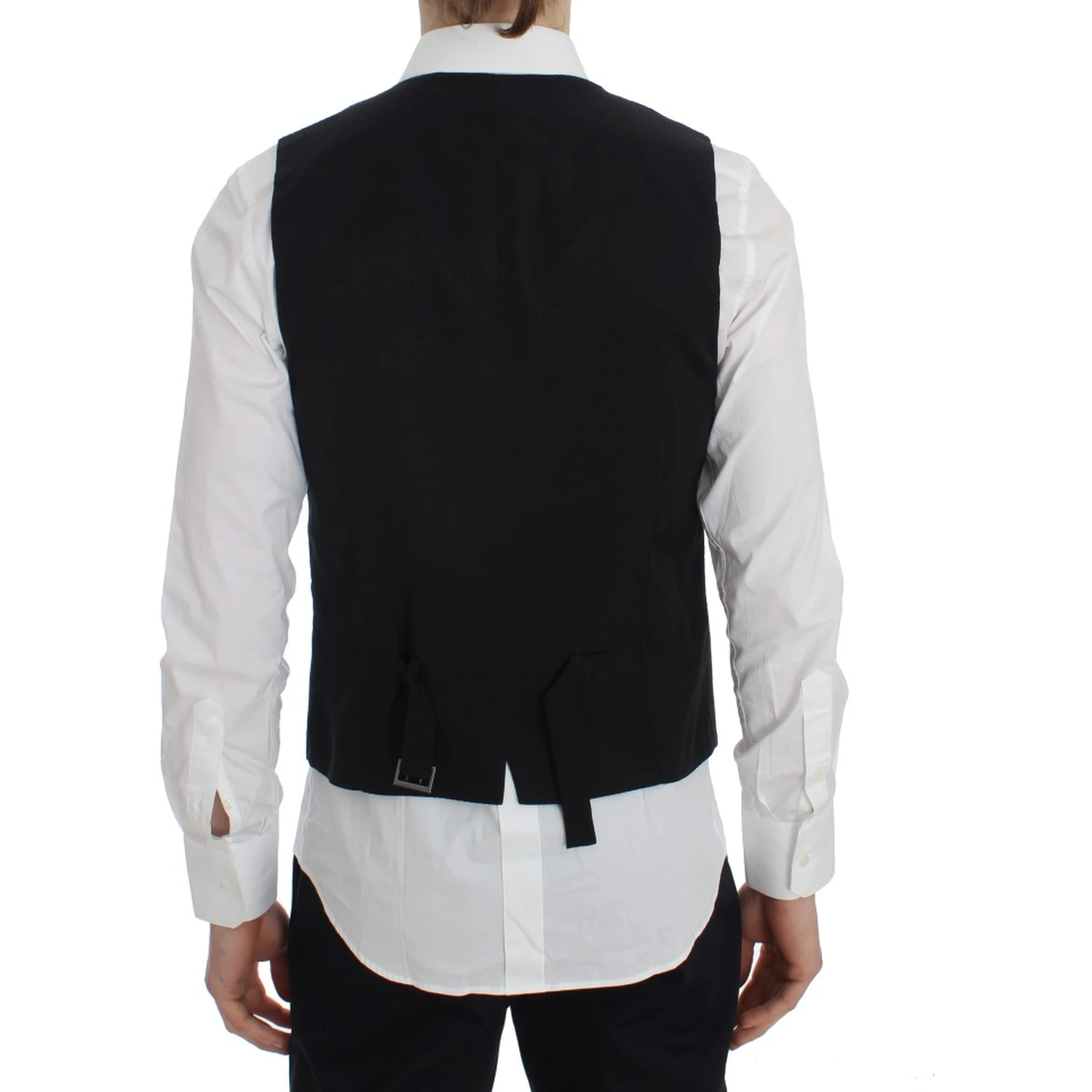 Gray Striped Formal Vest