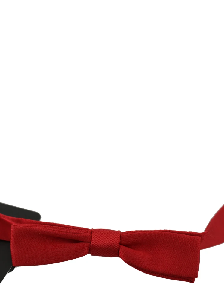 Red 100% Silk Slim Adjustable Neck Papillon Bow Tie