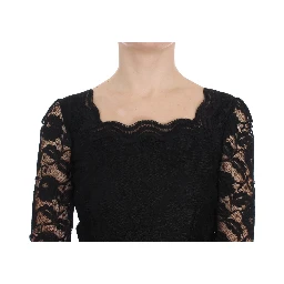 Black Floral Lace Long Ball Maxi Dress