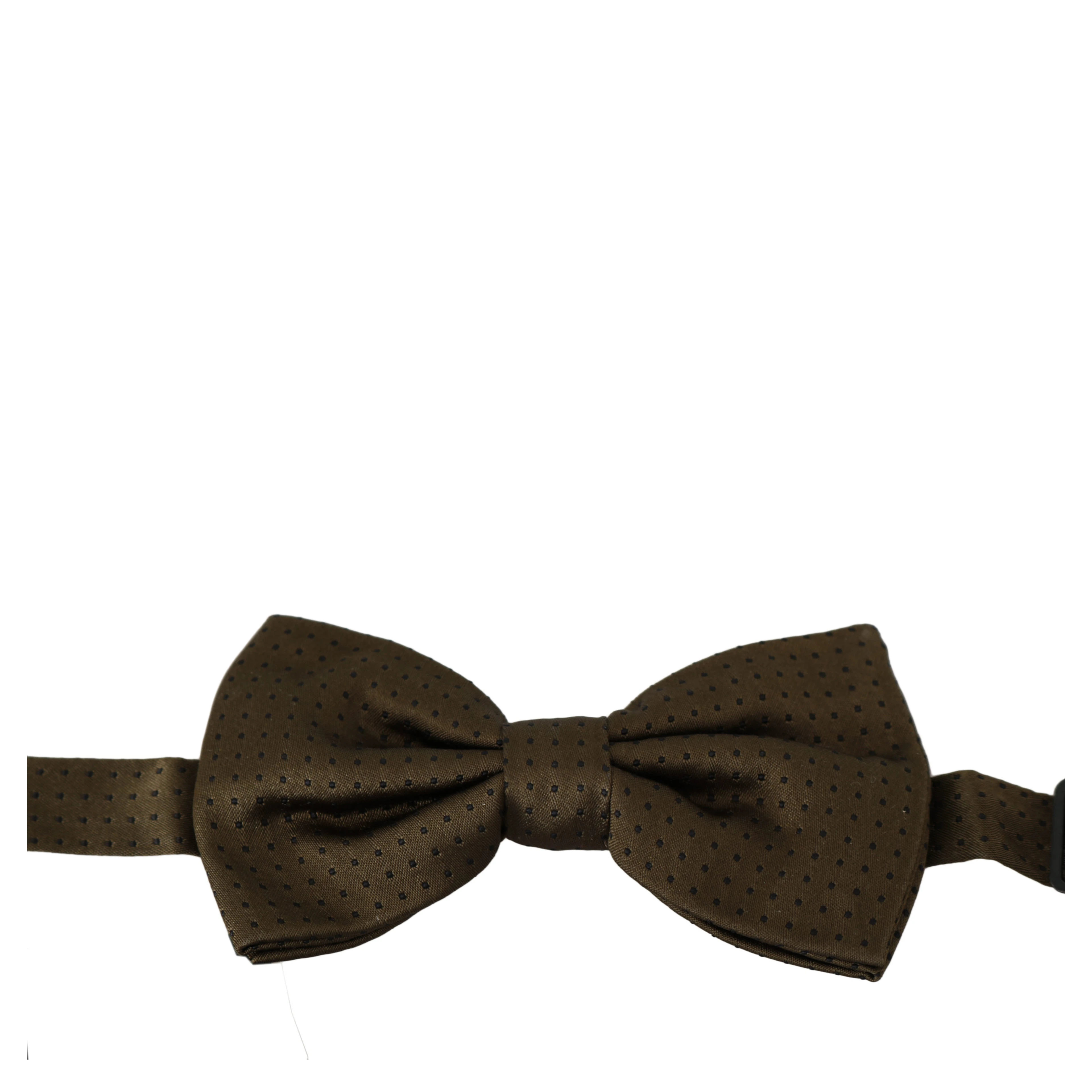 Brown Polka Dots Silk Adjustable Neck Papillon Men Bow Tie