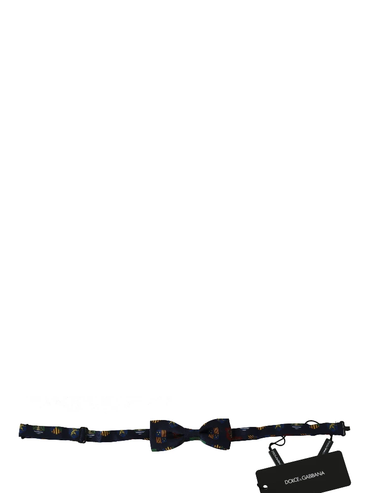 Blue Flags 100% Silk Adjustable Neck Papillon Men Bow Tie