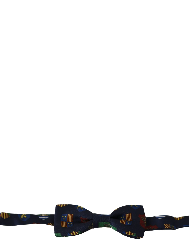 Blue Flags 100% Silk Adjustable Neck Papillon Men Bow Tie alternative