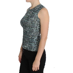 Blue Wool Sweater Sleeveless Pullover