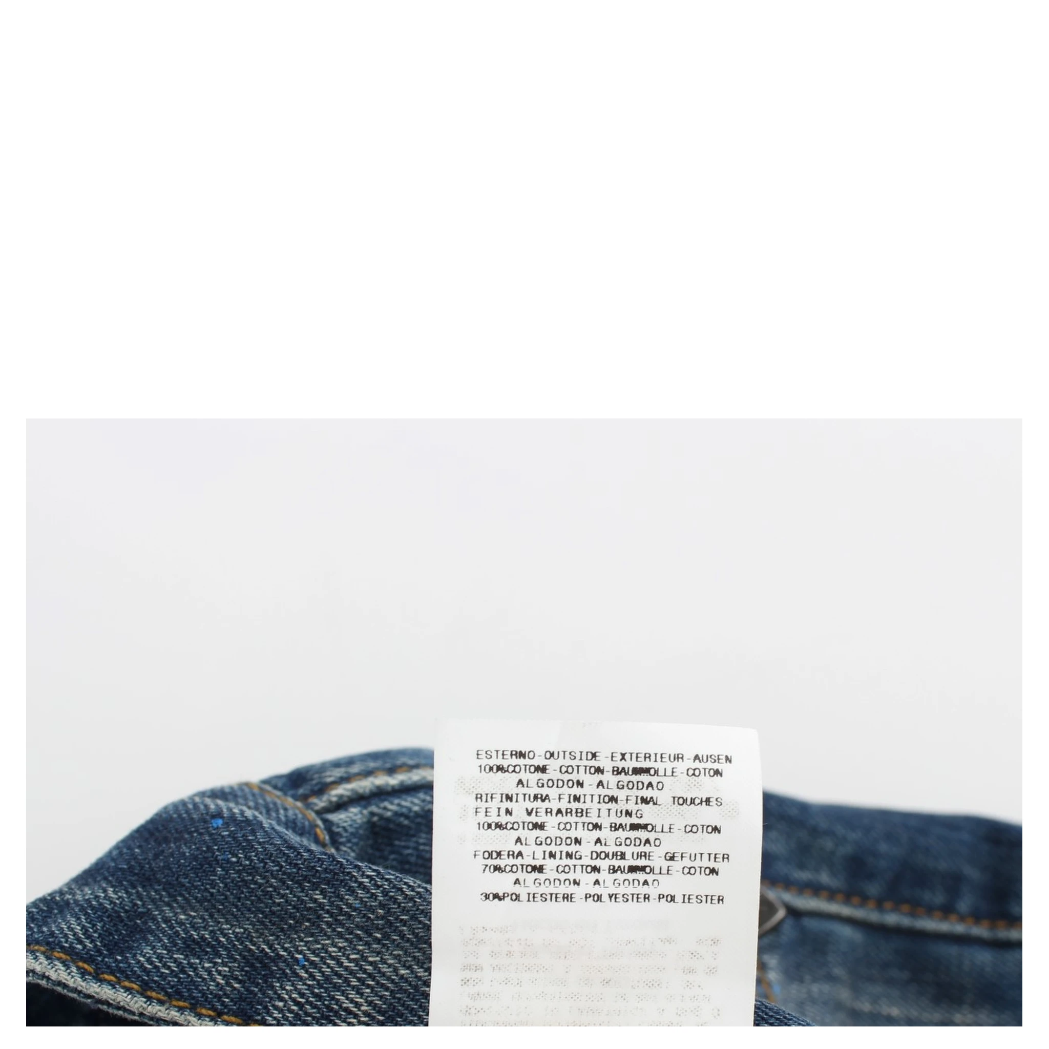 Blue Wash Paint Slim Fit Pants Jeans