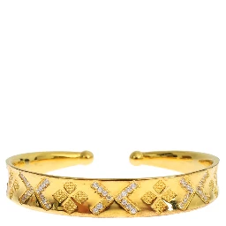 CZ Gold Sterling 925 Silver Bangle Bracelet