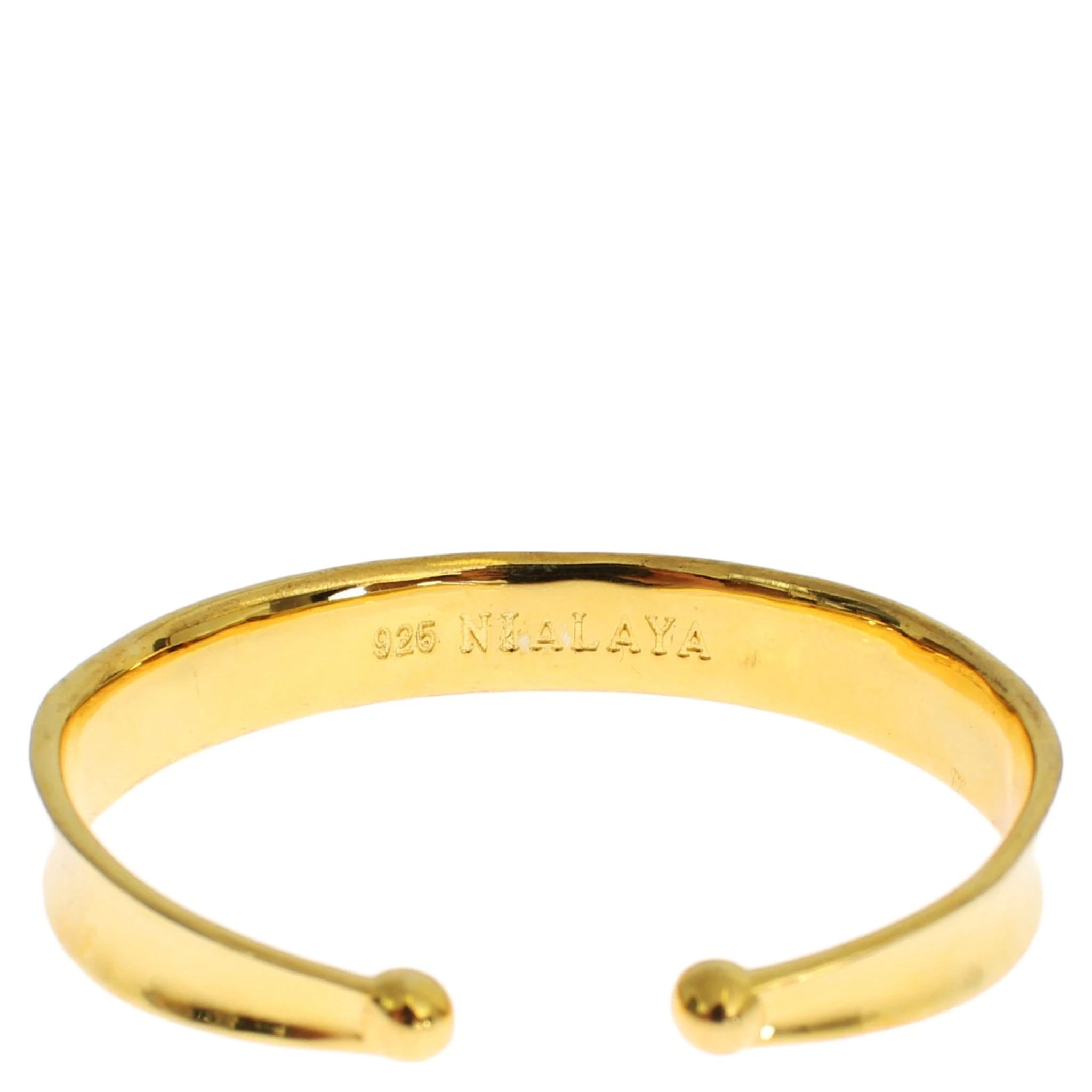 CZ Gold Sterling 925 Silver Bangle Bracelet