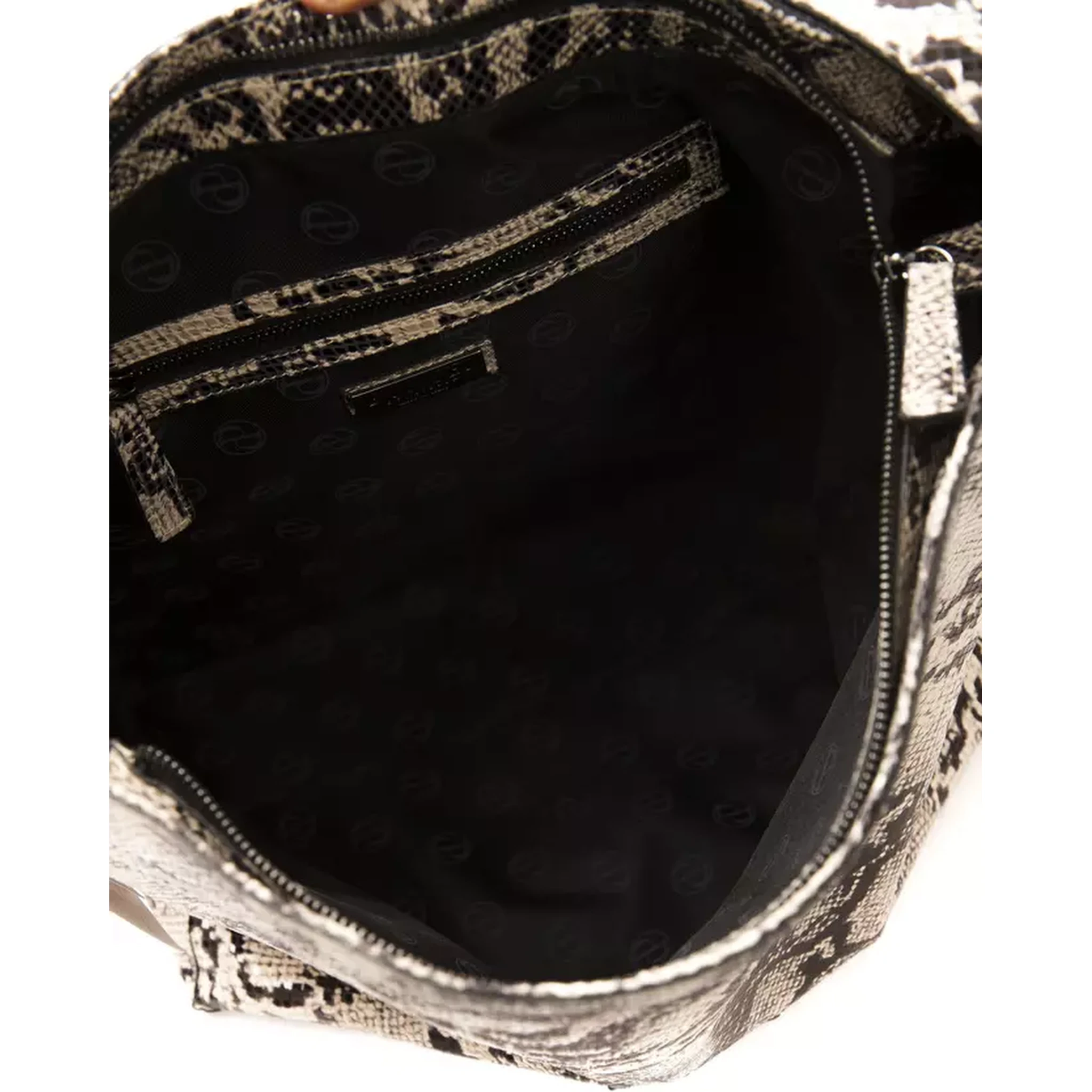 Gray Leather Shoulder Bag