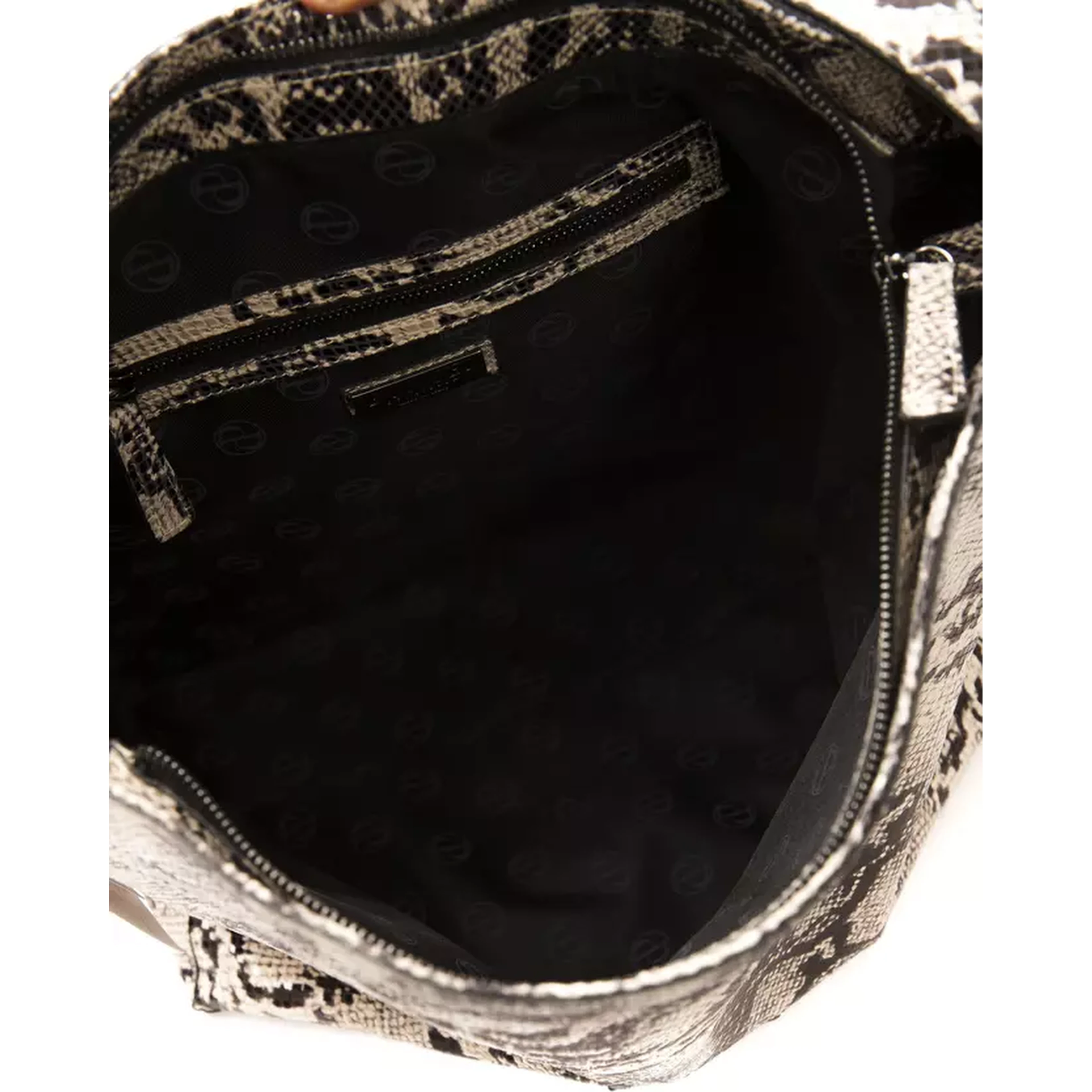 Gray Leather Shoulder Bag