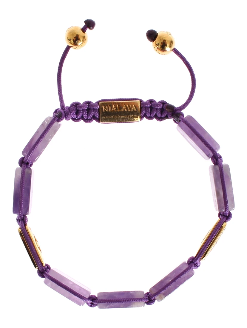 CZ Amethyst 18K Gold 925 Bracelet