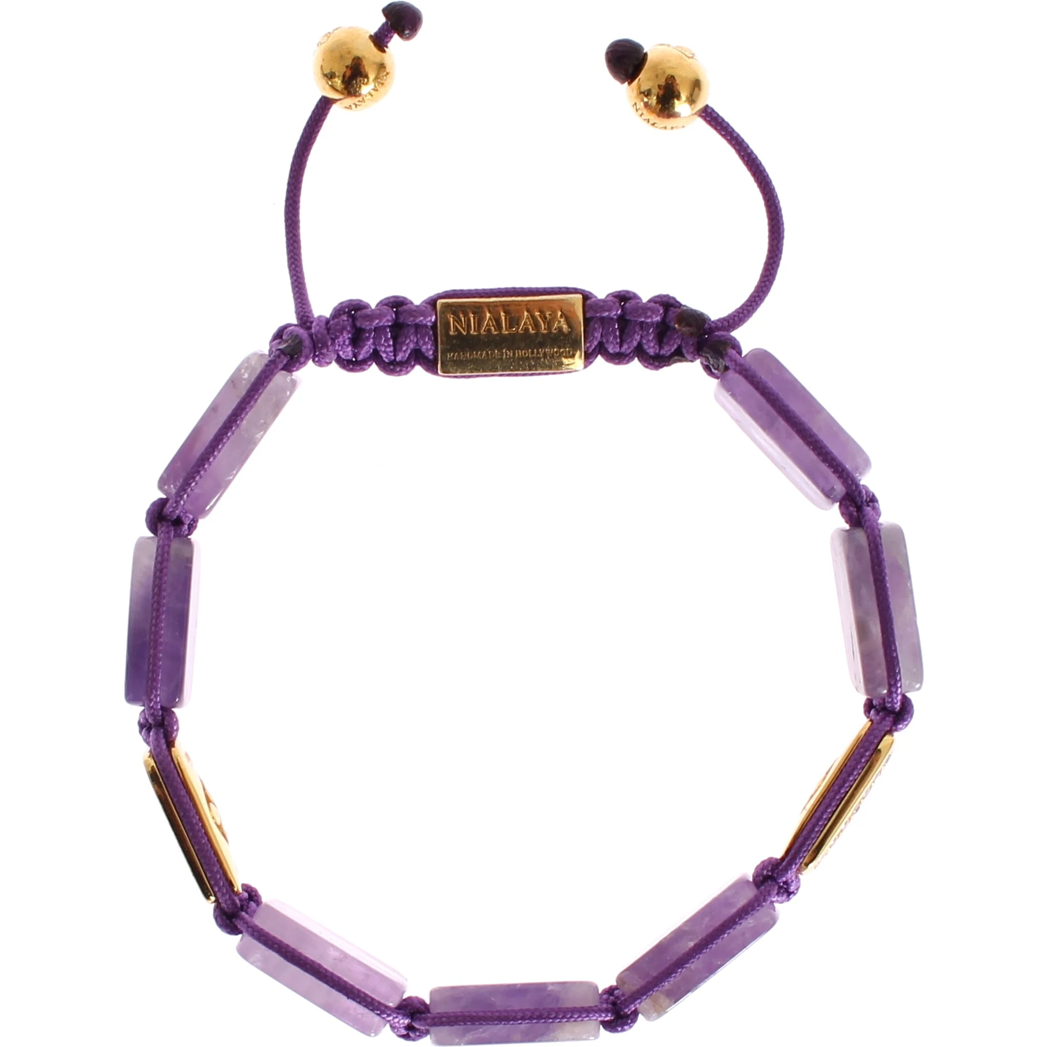 CZ Amethyst 18K Gold 925 Bracelet