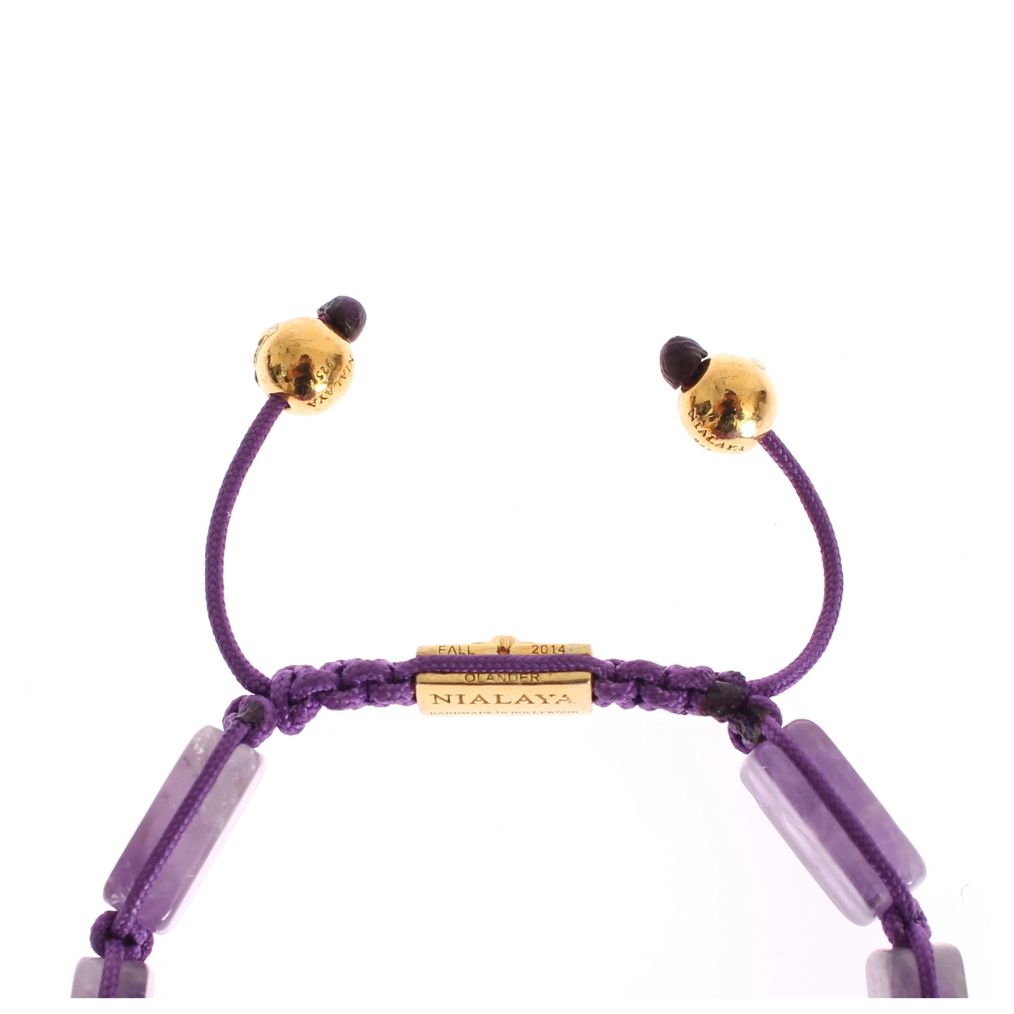 CZ Amethyst 18K Gold 925 Bracelet