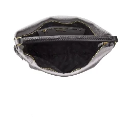 Gray Leather Shoulder Bag