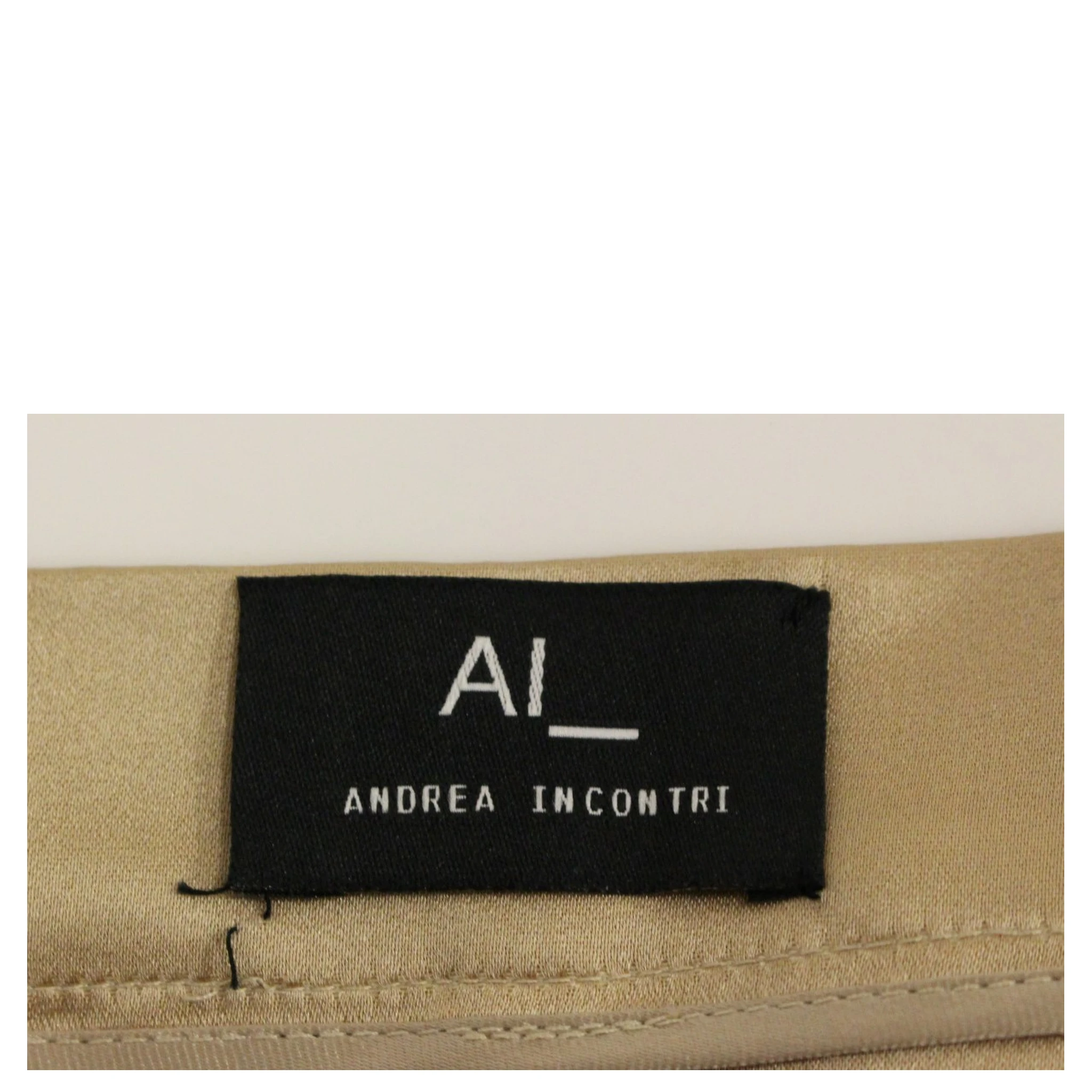 Brown Silk Solid Mini Pleated Skirt