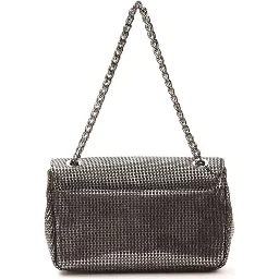 Gray Leather Crossbody Bag