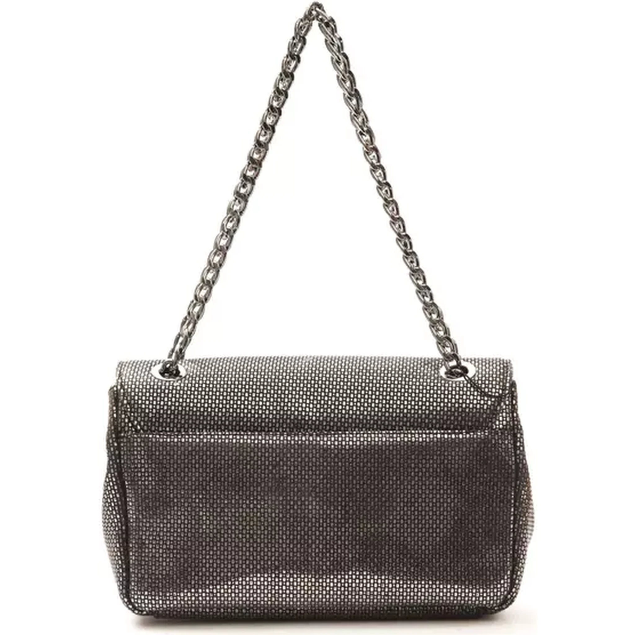 Gray Leather Crossbody Bag