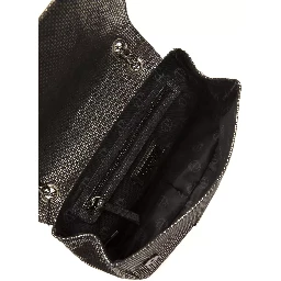 Gray Leather Crossbody Bag