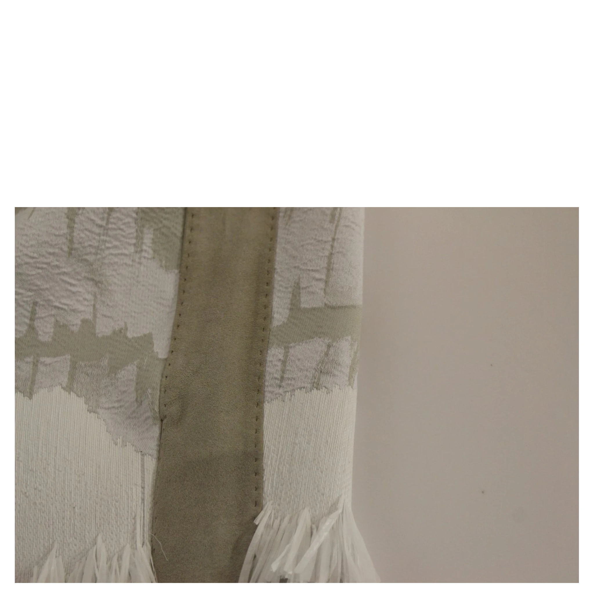 White Acrylic Straight Pencil Skirt