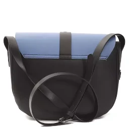 Blue Leather Crossbody Bag