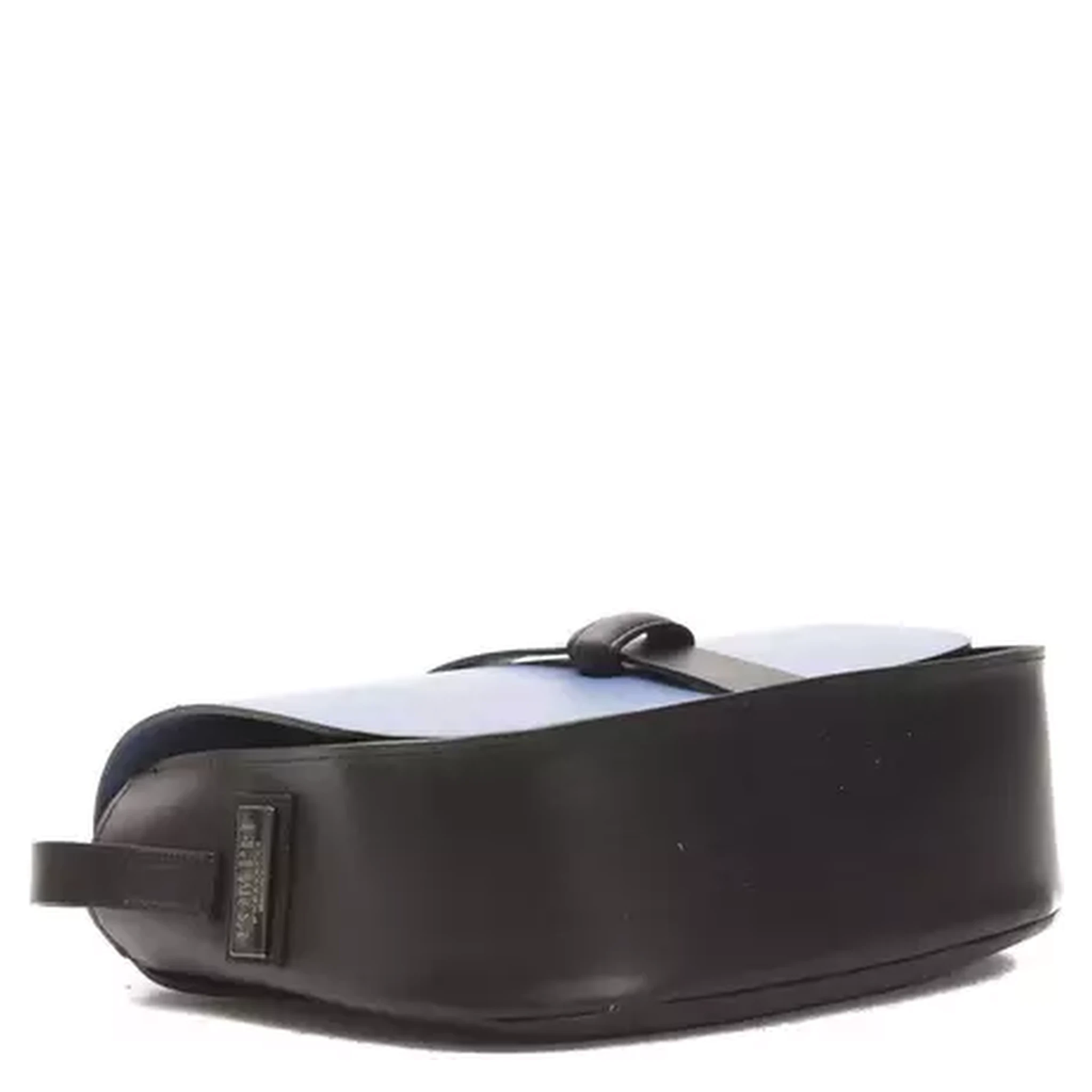 Blue Leather Crossbody Bag