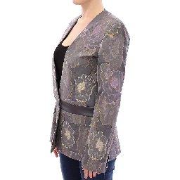 Multicolor Silk Floral Cotton Blazer