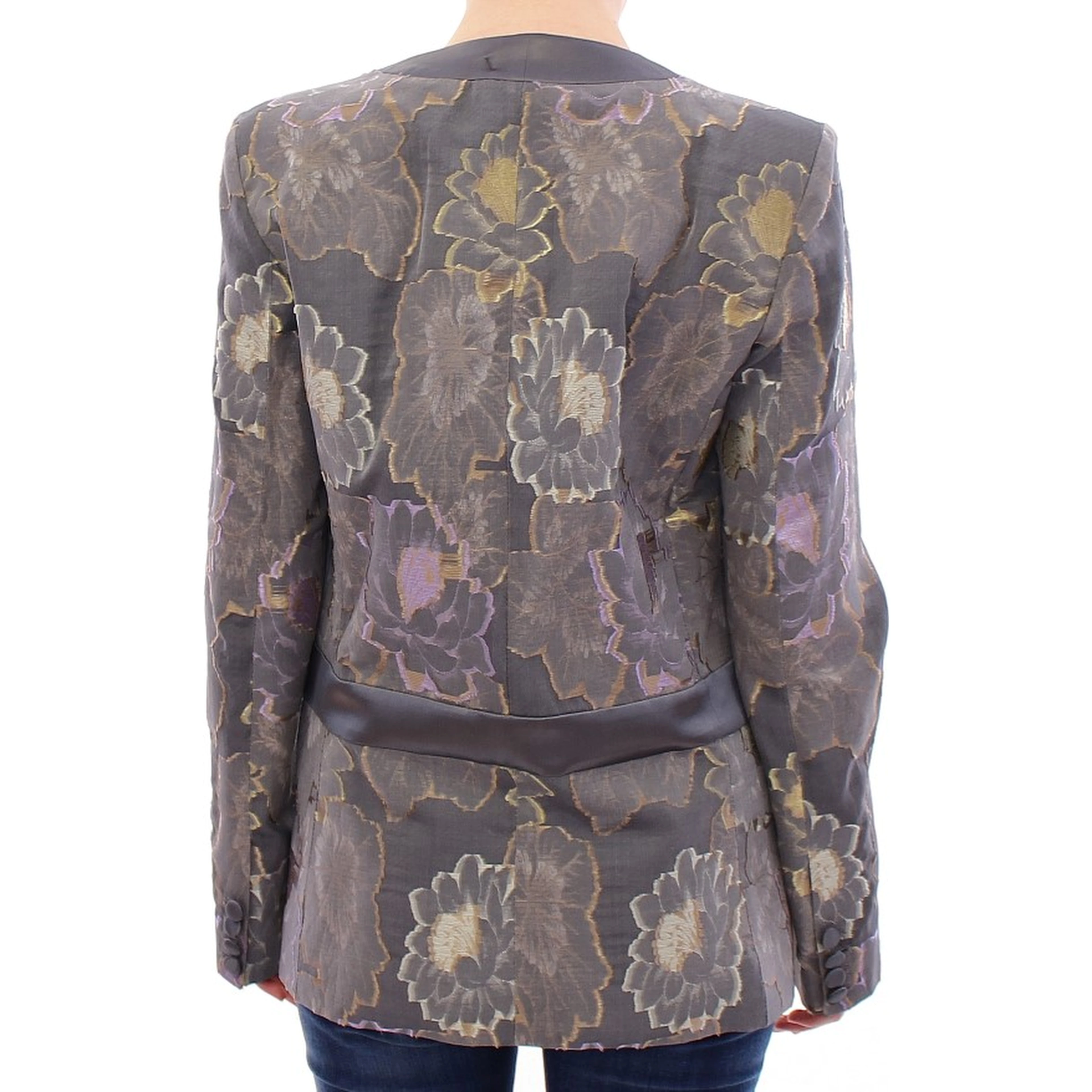 Multicolor Silk Floral Cotton Blazer