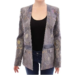 Multicolor Silk Floral Cotton Blazer