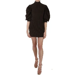 Brown Corduroy Bodycon Cotton Mini Dress