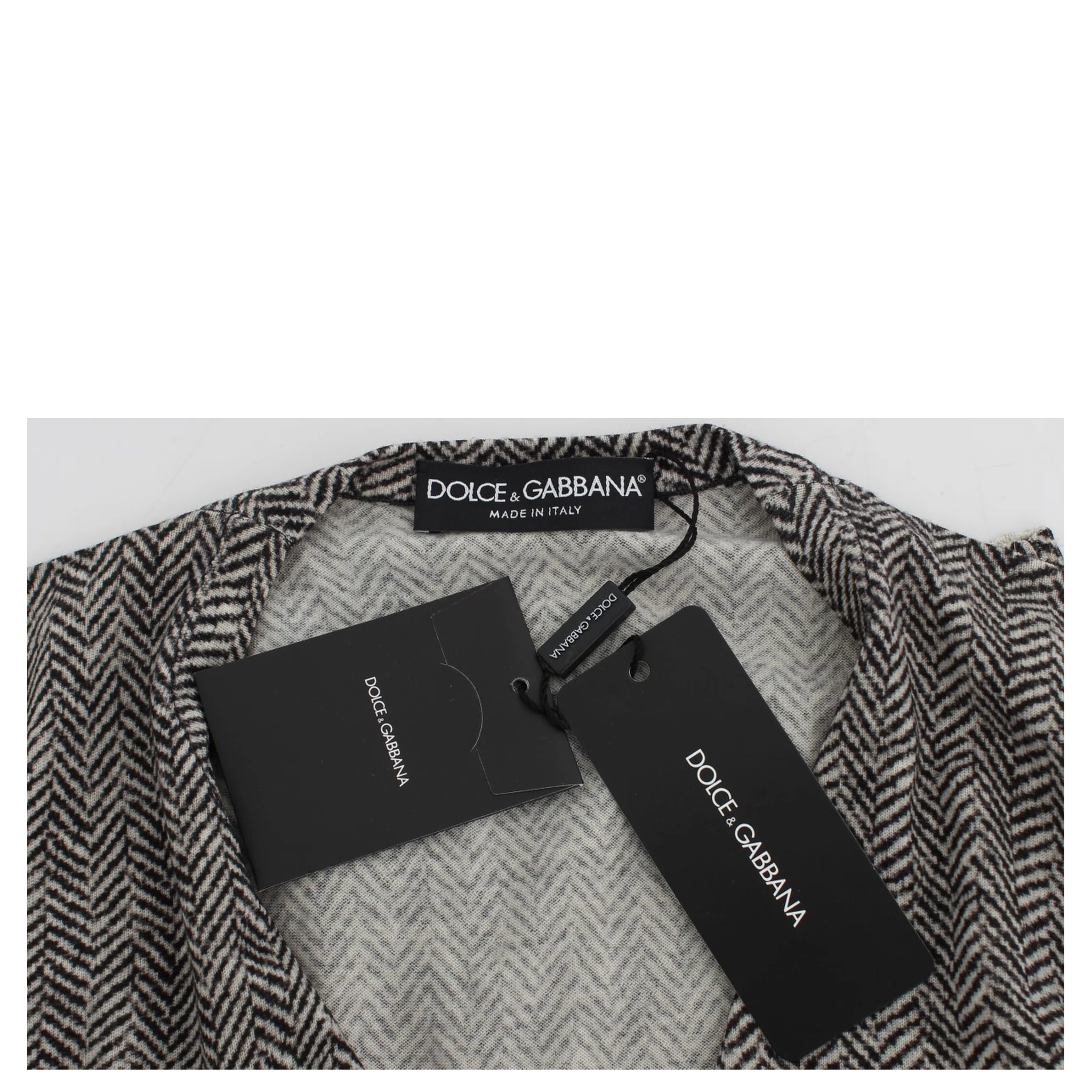 Black White Wool Top Cardigan Sweater