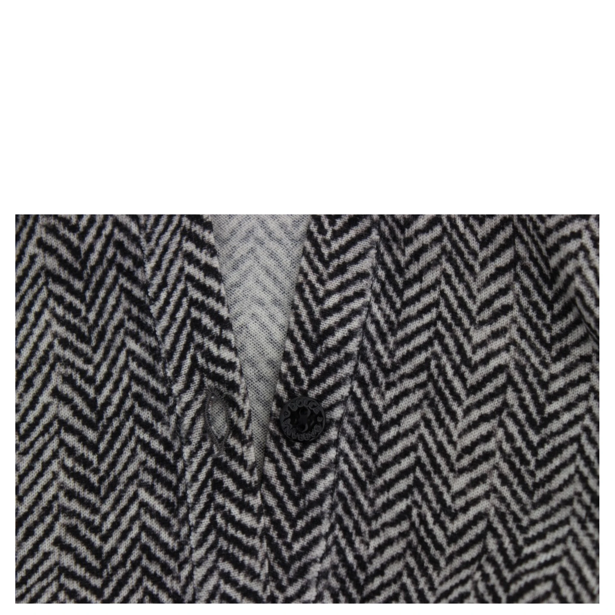 Black White Wool Top Cardigan Sweater