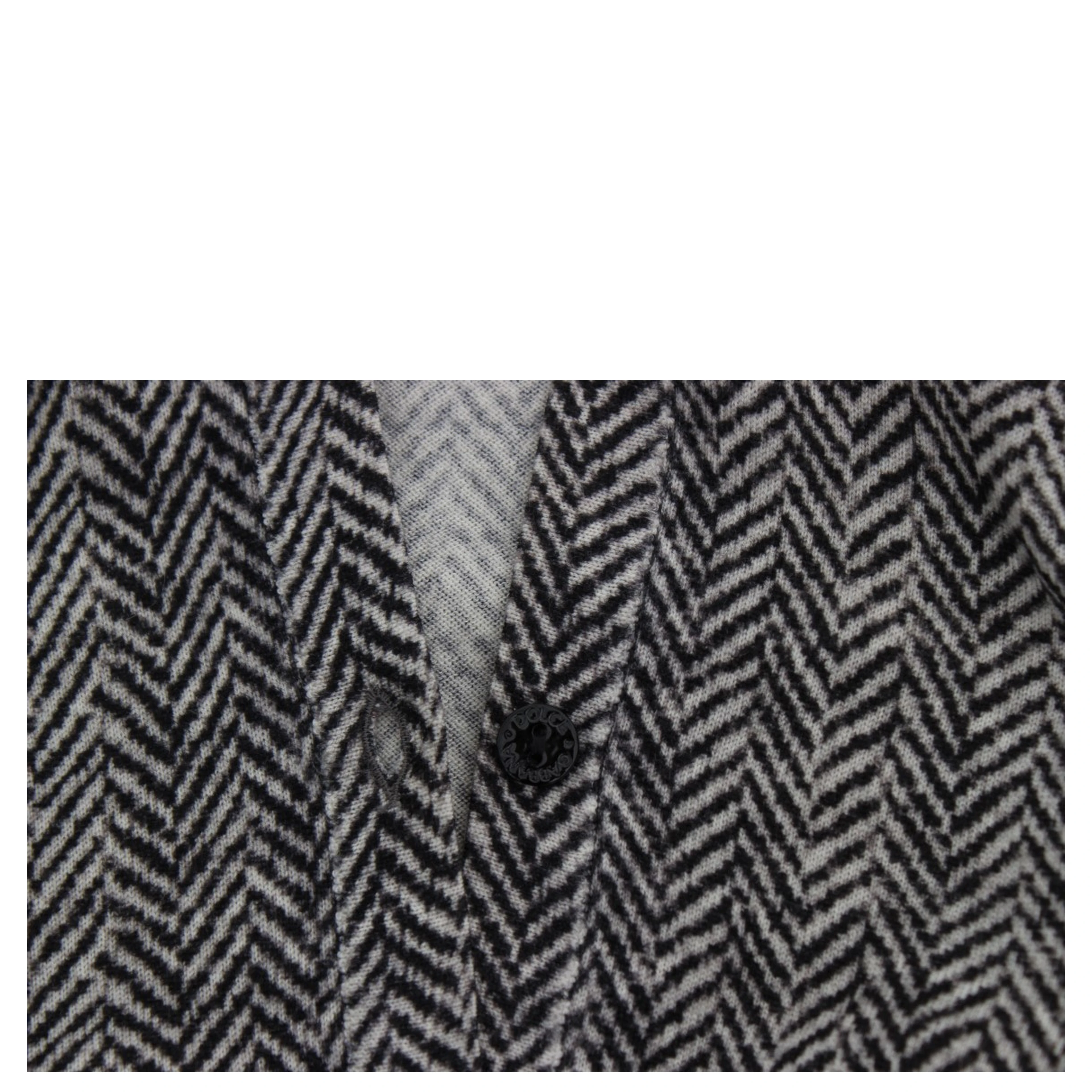Black White Wool Top Cardigan Sweater