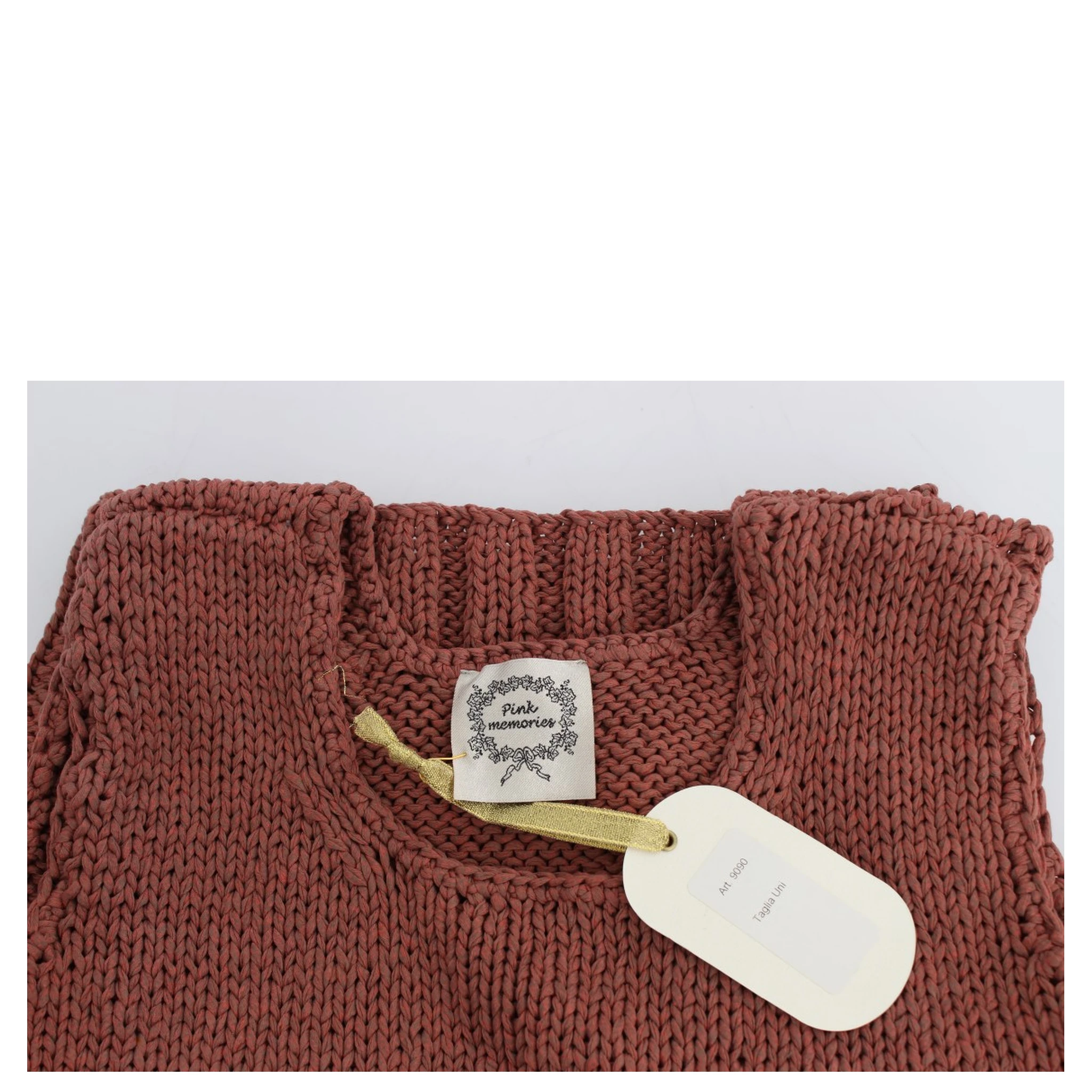 Red Cotton Blend Knitted Sleeveless Sweater