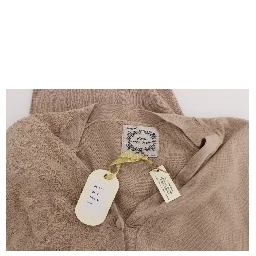 Pink Lace Cotton Cardigan Sweater