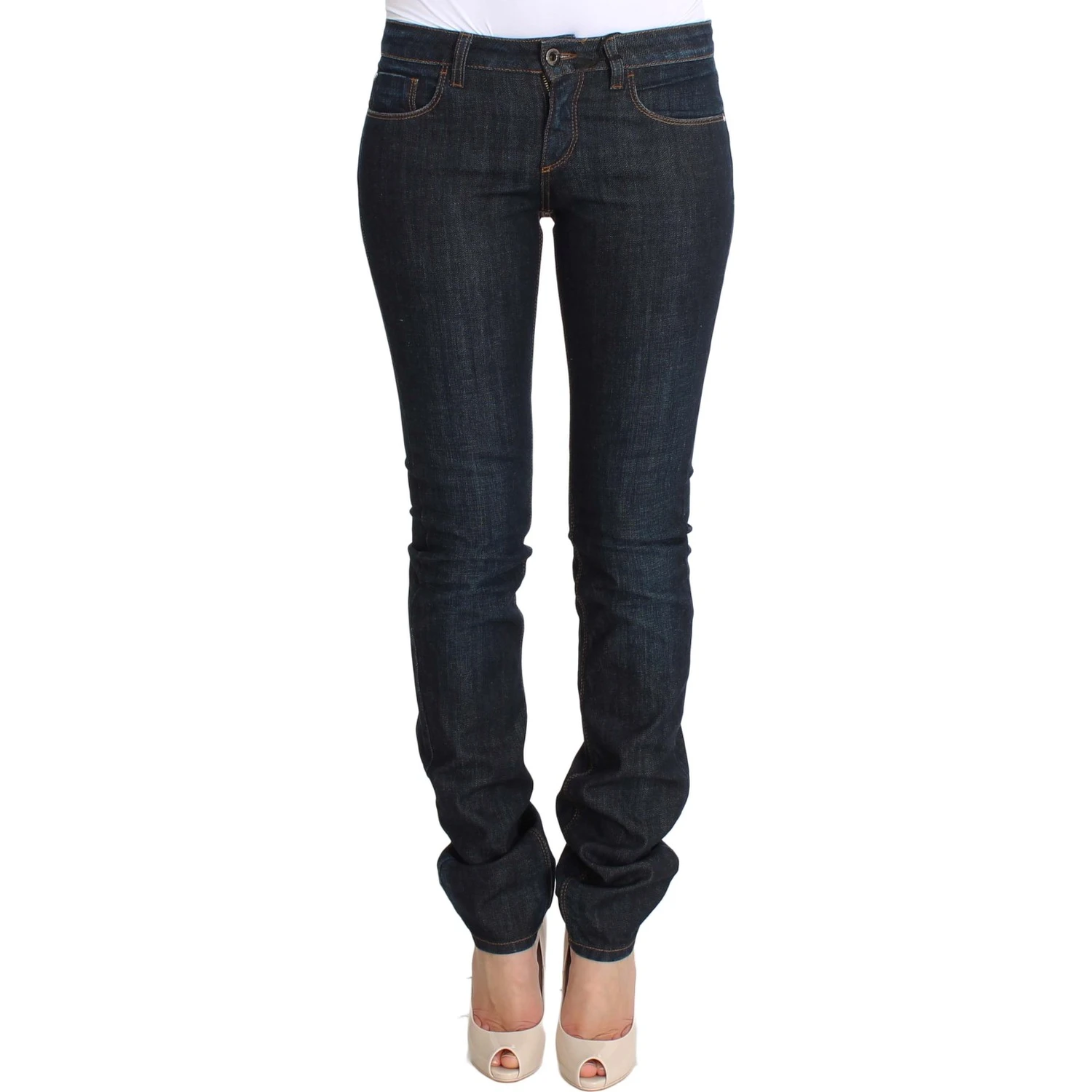 Blue Cotton Stretch Slim Fit Jeans