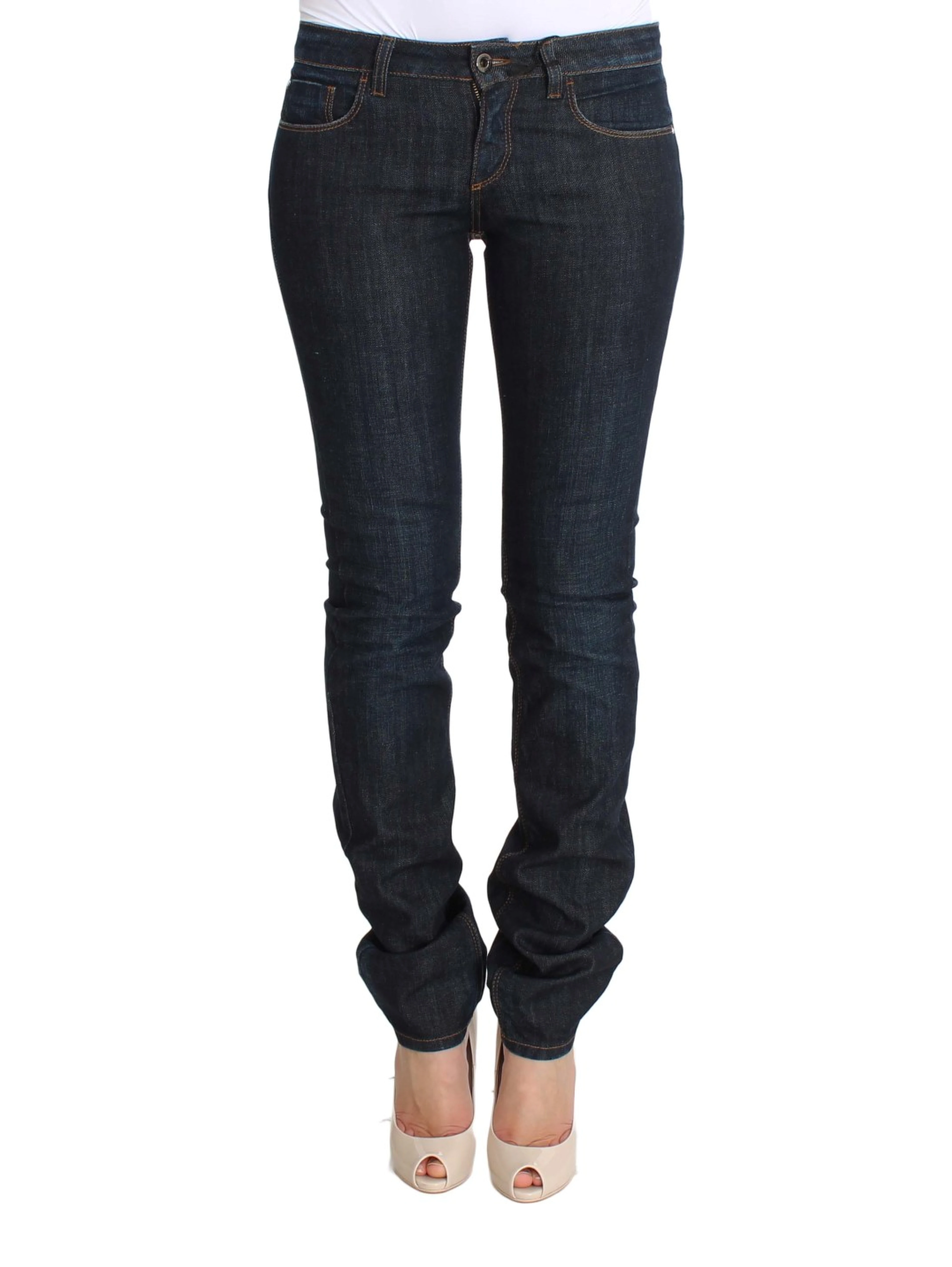 Blue Cotton Stretch Slim Fit Jeans