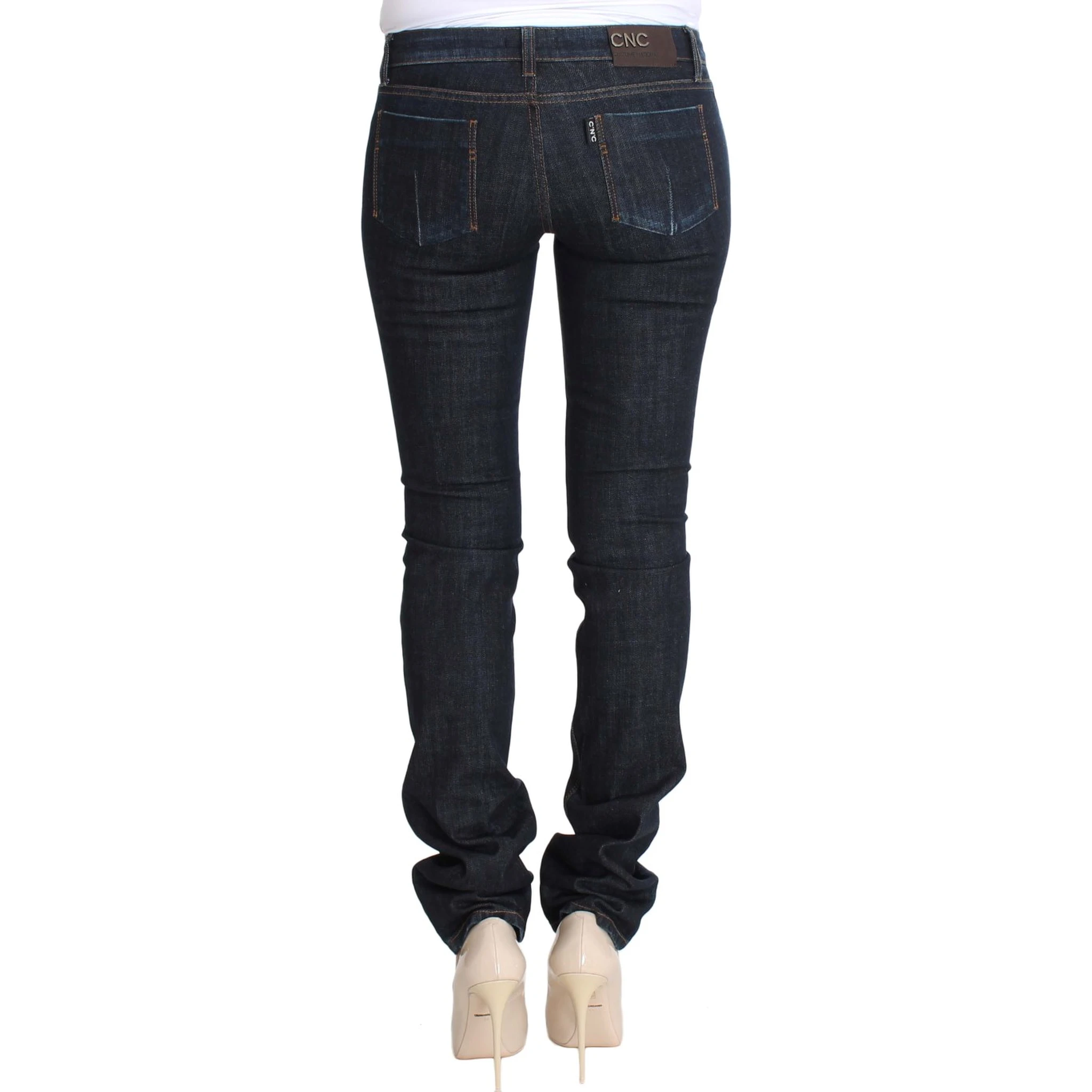 Blue Cotton Stretch Slim Fit Jeans