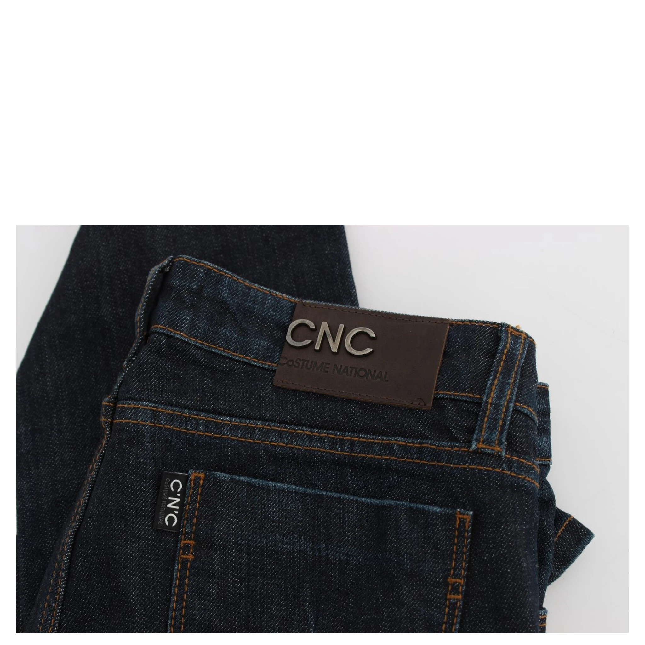 Blue Cotton Stretch Slim Fit Jeans