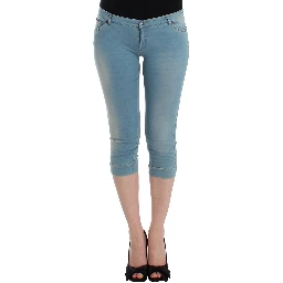 Blue Capri Pants Cropped Jeans