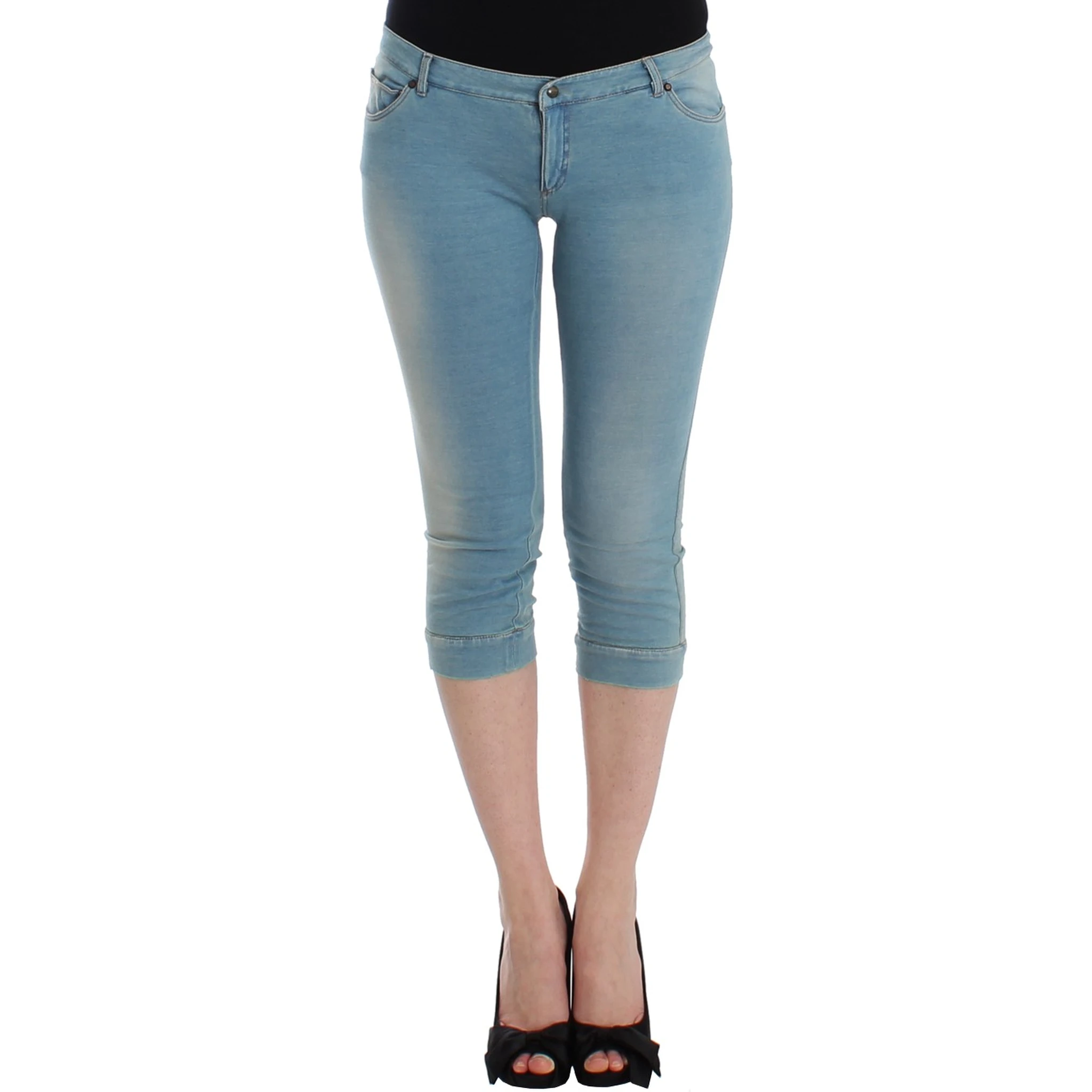 Blue Capri Pants Cropped Jeans