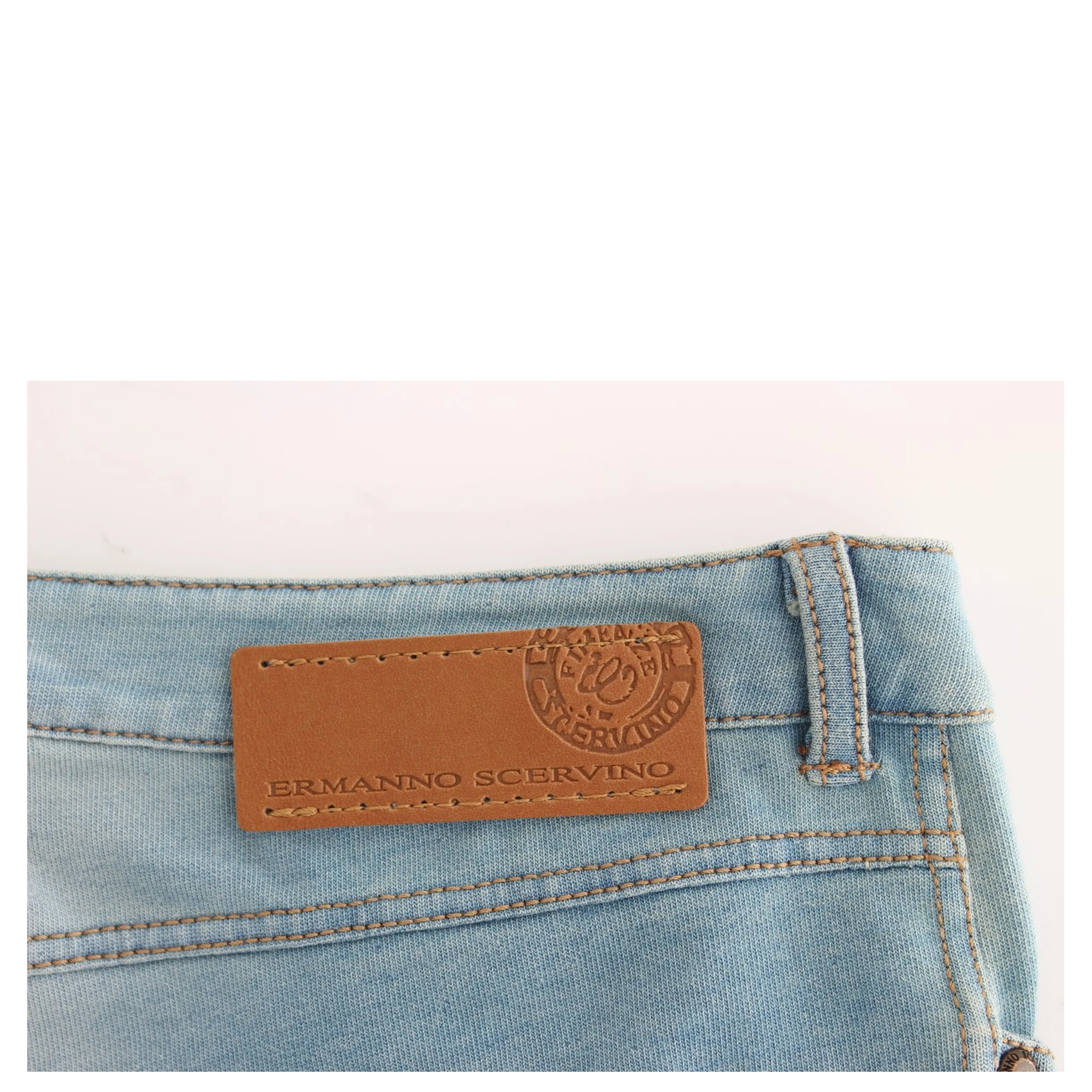 Blue Capri Pants Cropped Jeans