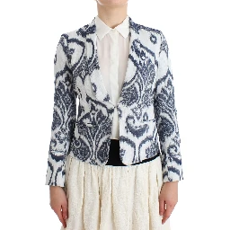 Blue White Blazer Suit Jacket