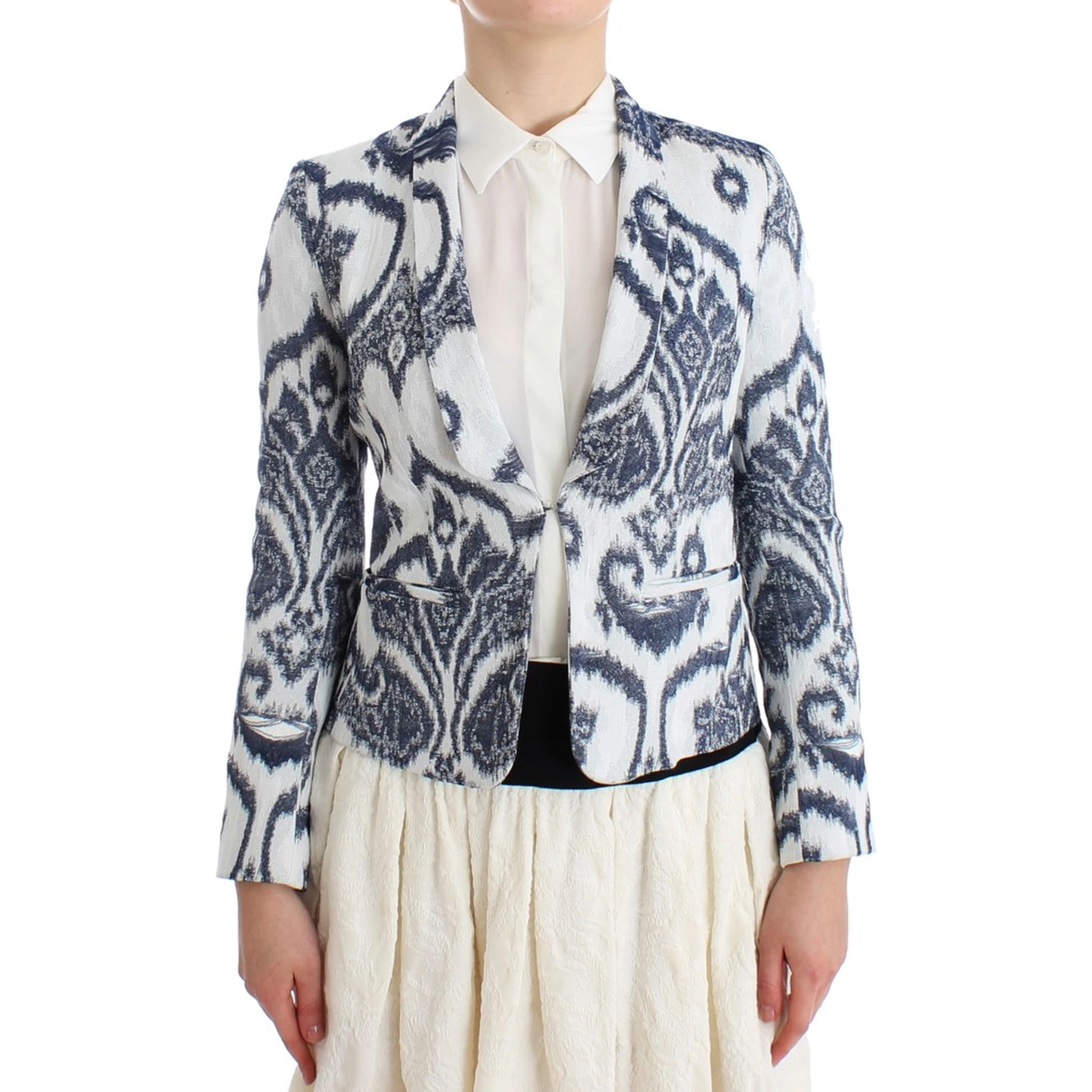 Blue White Blazer Suit Jacket