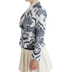 Blue White Blazer Suit Jacket