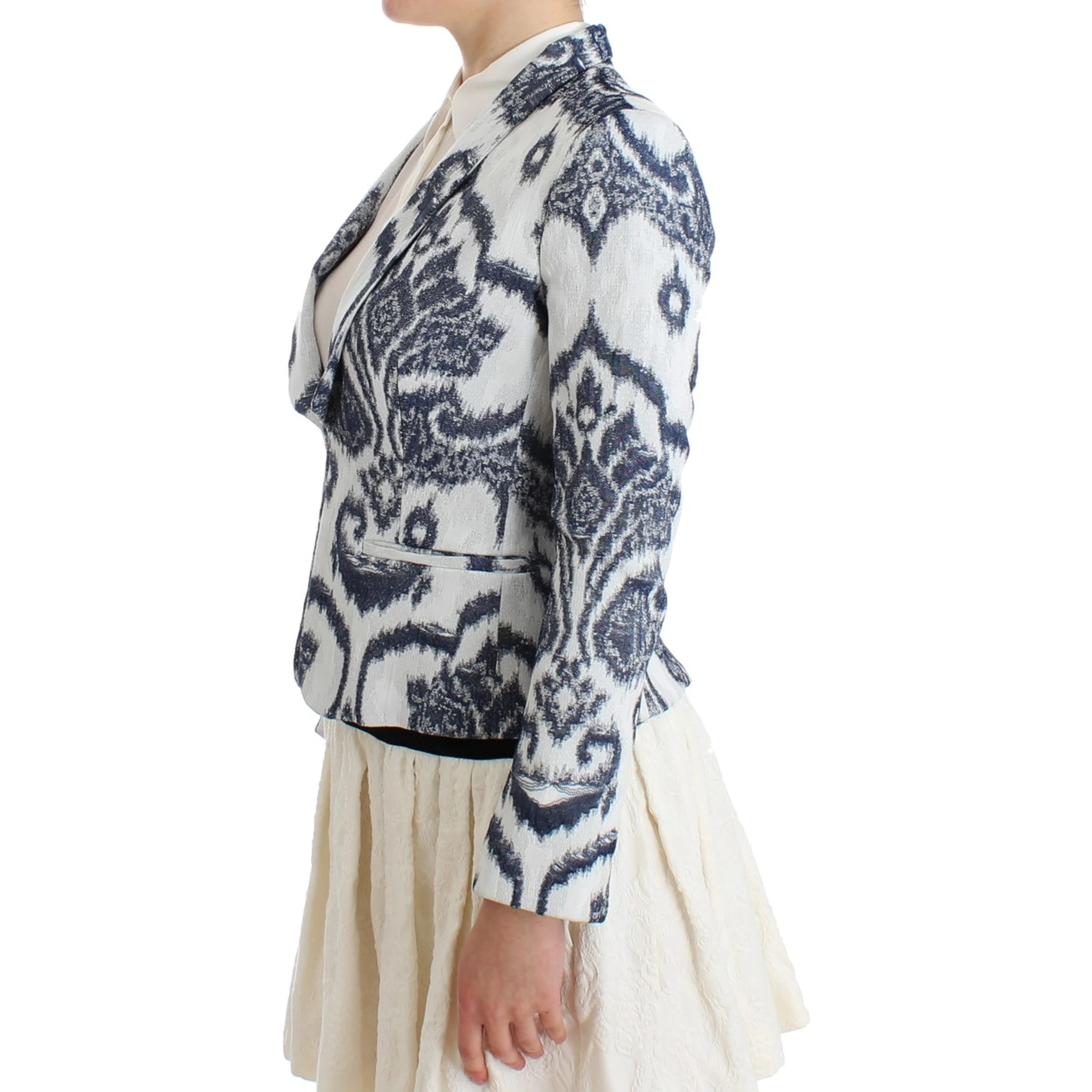 Blue White Blazer Suit Jacket