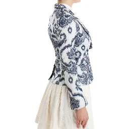 Blue White Blazer Suit Jacket